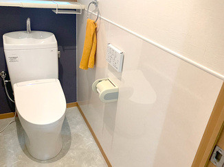 トイレリフォーム 掃除しやすくカビ対策もしたレストルーム